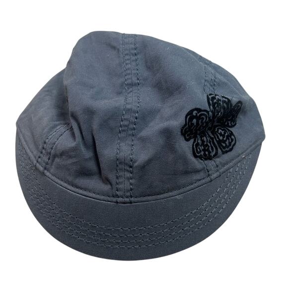 Life is good - adjustable short bill cap- back- with rose velvet accent Blue OS - Picture 1 of 4